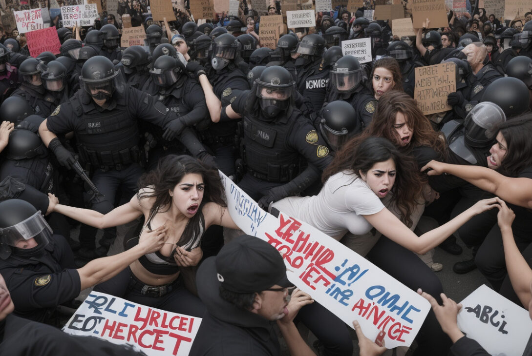 Protest Turned Violent: ICE Officer Tackles Congressional Hopeful Kat Abughazaleh